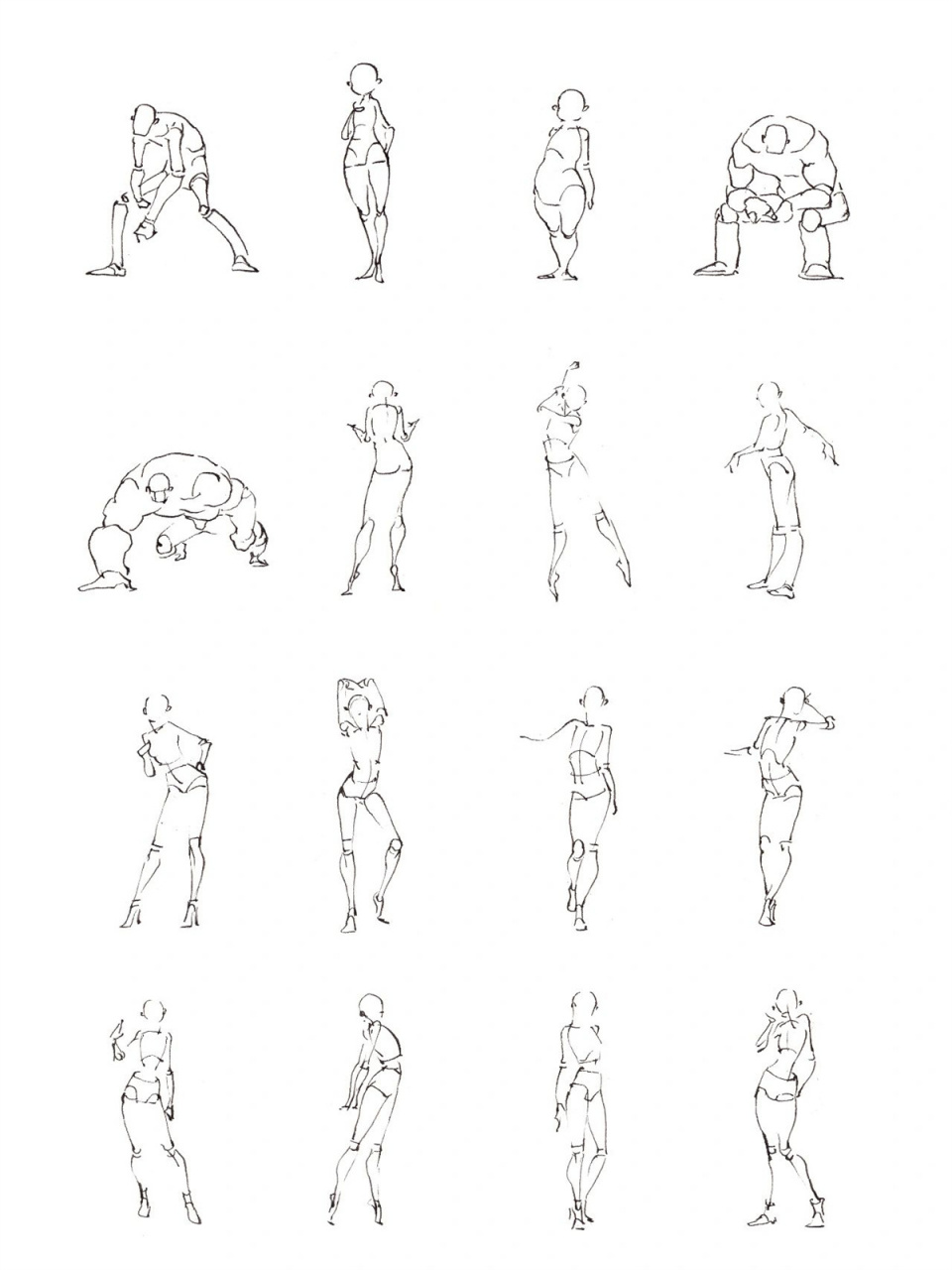 火柴骨架人的训练,可以帮助我们提高对人体动态