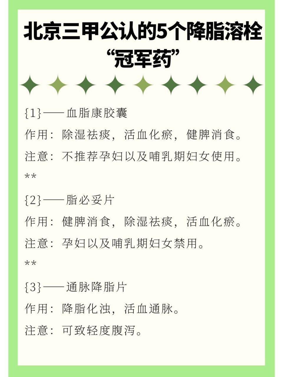 北京三甲公认的5个降脂溶栓"冠军药"