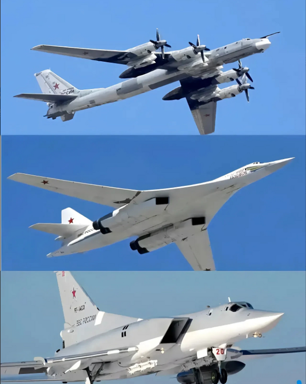 俄罗斯三款战轰机,图95ms熊,图160白天鹅海盗旗,图22m3m逆火,个个强悍