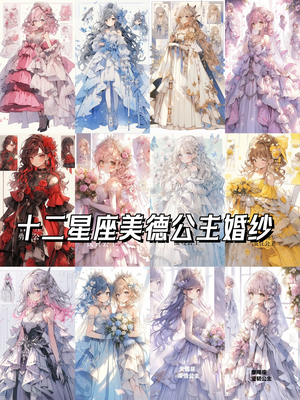 十二星座美德公主婚纱