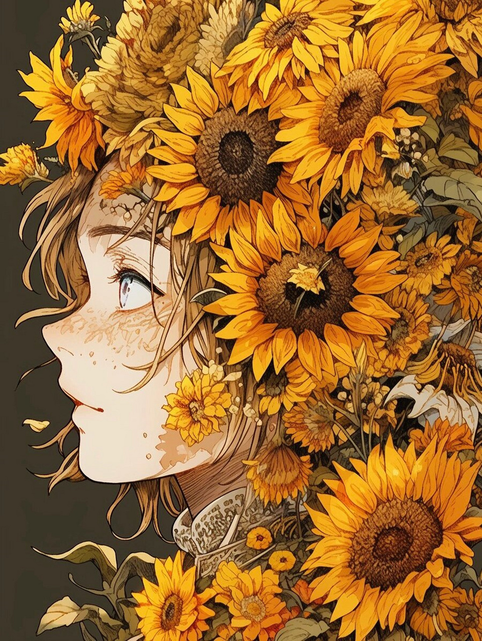 无论面对何种困难,向日葵女孩都勇往直前,展现出独特的魅力.