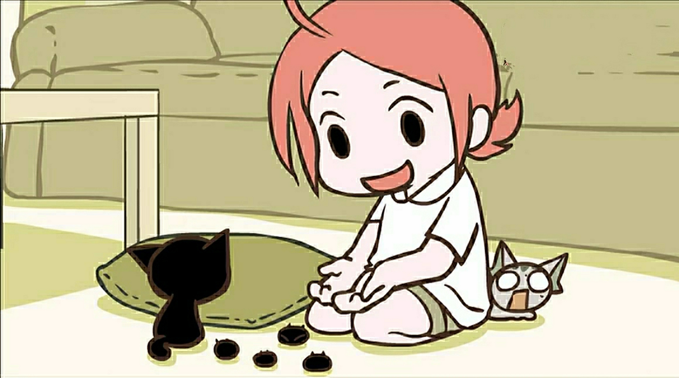 罗小白的发色如何?  暖橙色,低马尾.