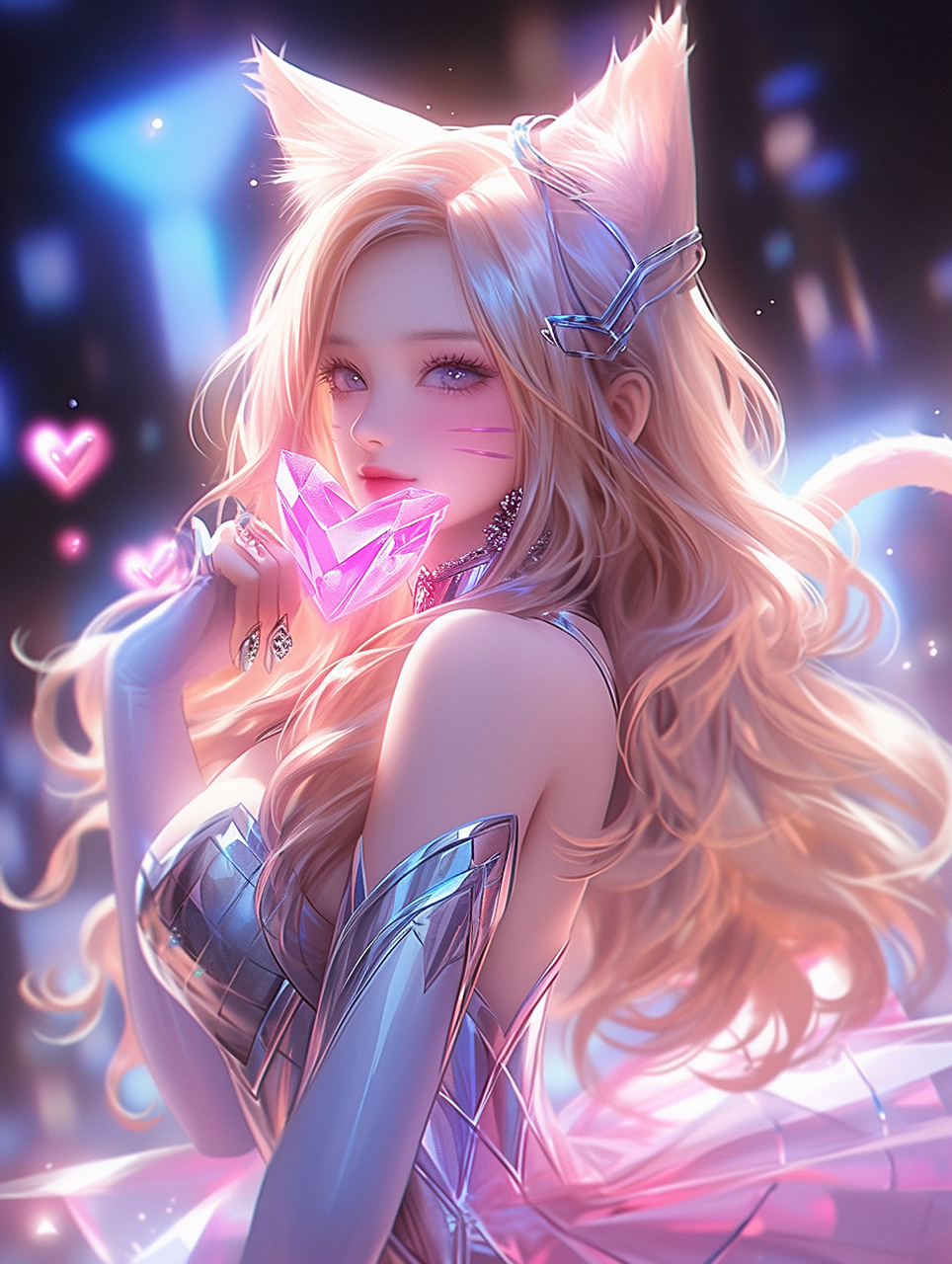 九尾狐妖之偶像歌手-阿狸!#lol英雄联盟# #ai黑科技# #ai绘画