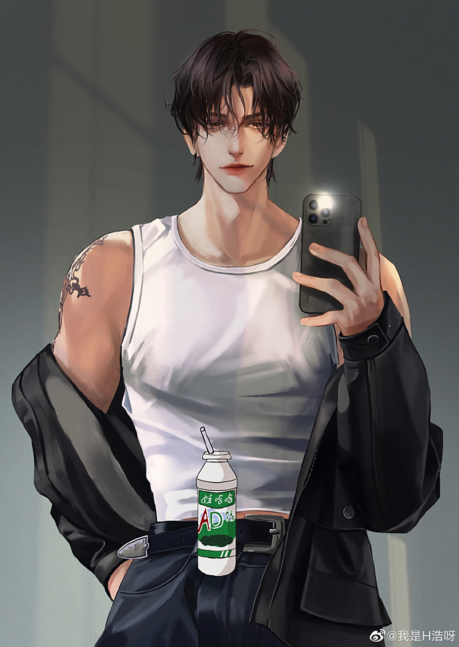 身材颜值都很顶级的颜司卓,这就是王晋的快乐吗?画师见水印