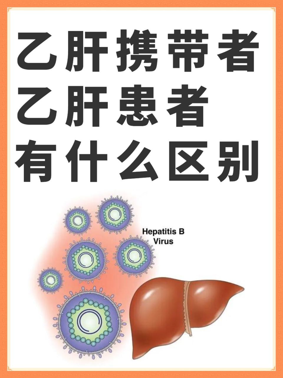 概念和表现不同 乙肝病毒携带者是指感染了乙肝病毒,没有肝炎症状和