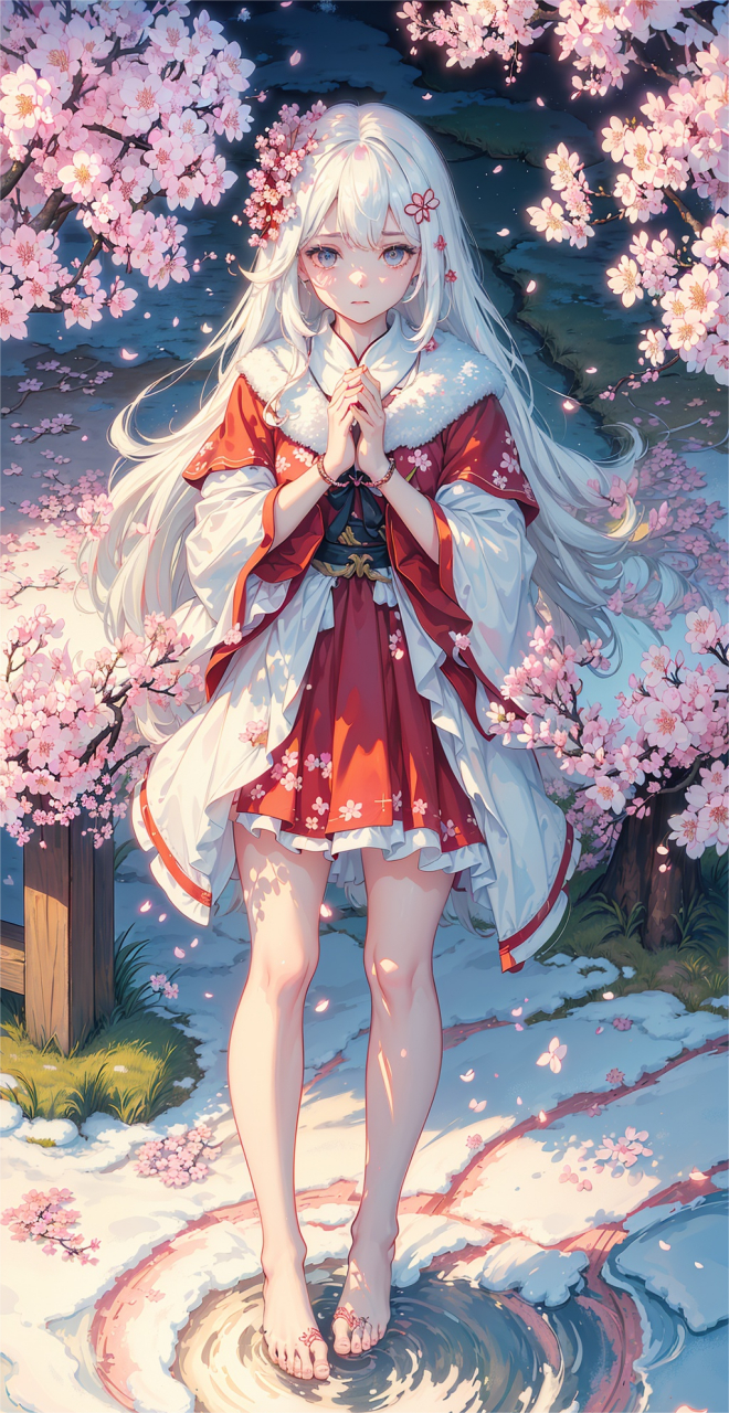 ai绘画,为你祈福的美少女,我的心都化了.