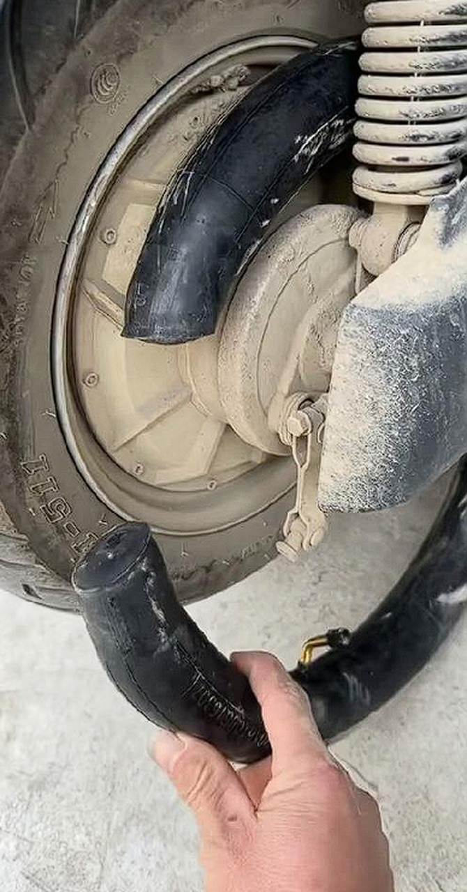 原来电动车的内胎是这样的,