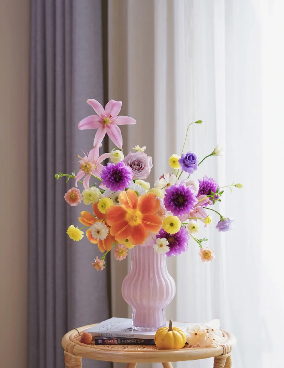 愿鲜花带来好心情～ 1.粉色剑兰. 2.