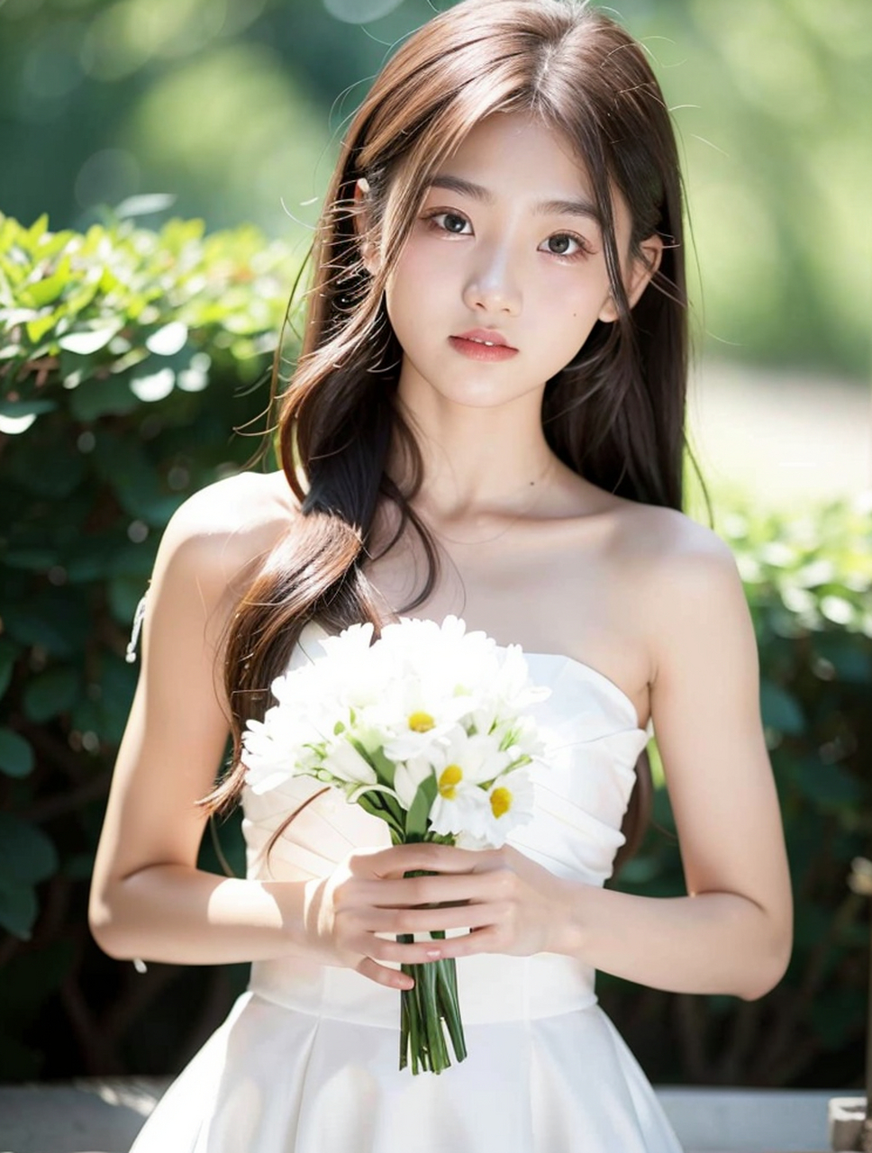 纯洁无暇的伴娘艺术照#伴娘服# #气质美女# #青春美少女# #清纯甜美
