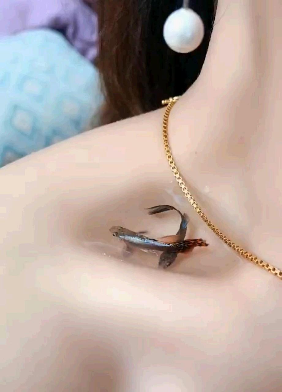 快来挑战锁骨养鱼[抠鼻]