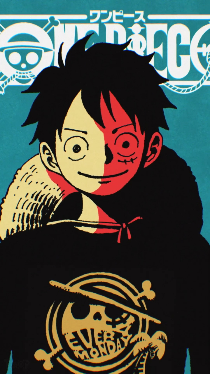 周刊少年jump55周年纪念:《海贼王》主角路飞单人图.