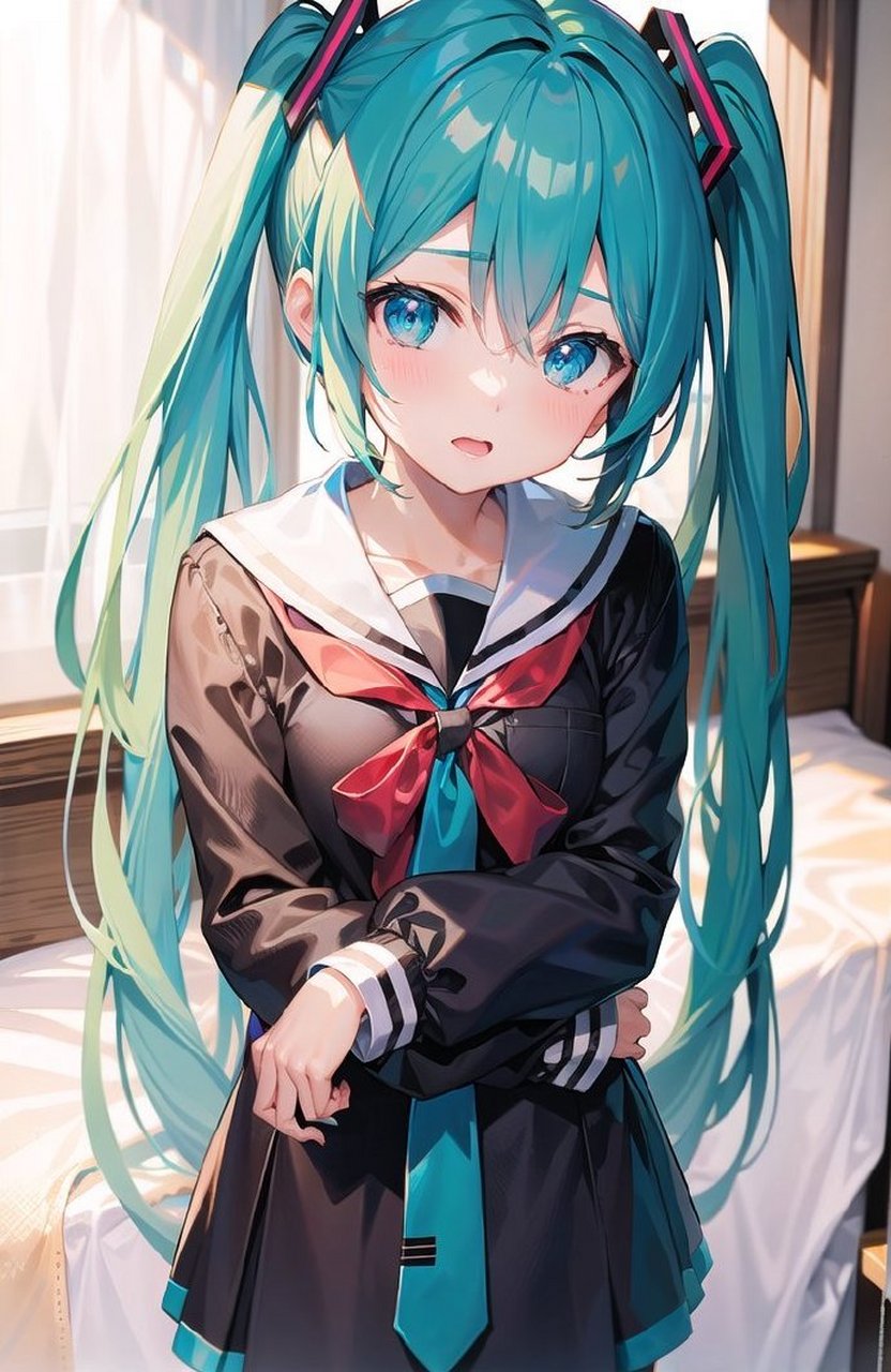初音未来 公主换装秀[心] #插画#  #ai共创计划