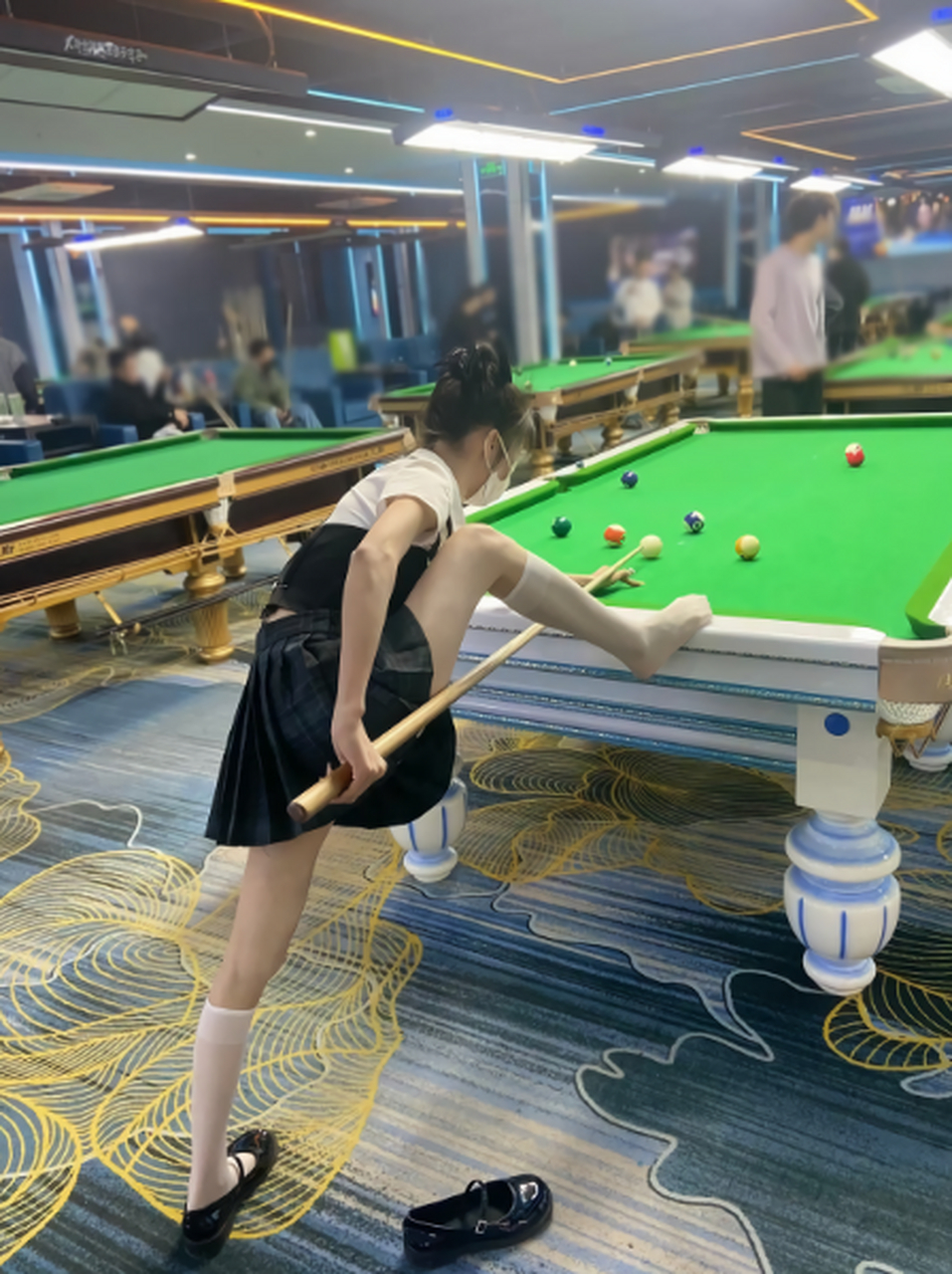 这家台球厅的陪练质量真的高.