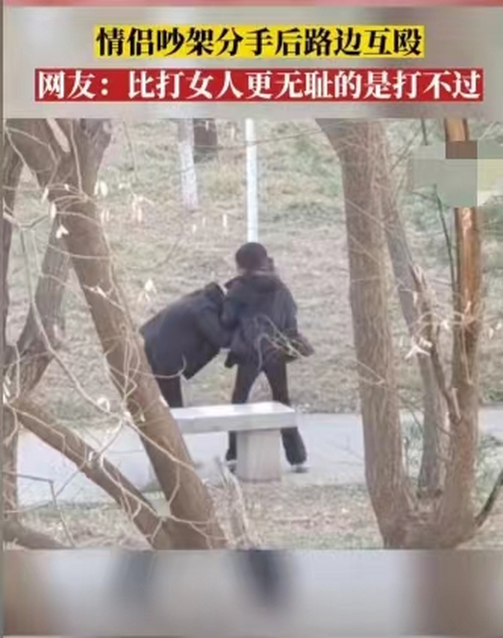 情侣打架,竟然男不敌女?