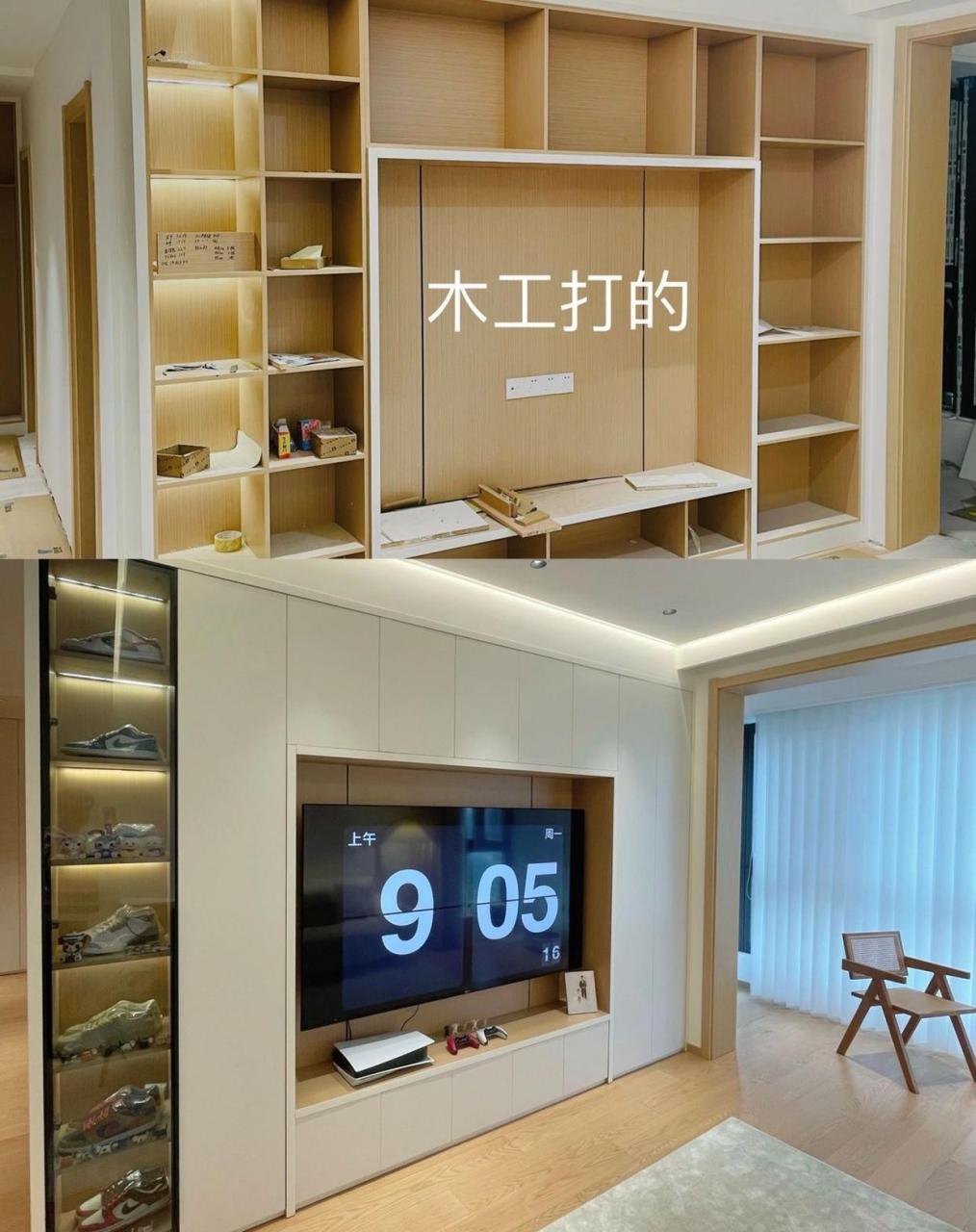 被问了八百遍的木工打的电视柜,附尺寸步骤.