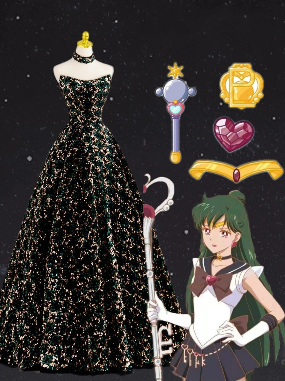 这款礼服以美少女战士为灵感,采用独特的剪裁和设计,展现出独特的魅力