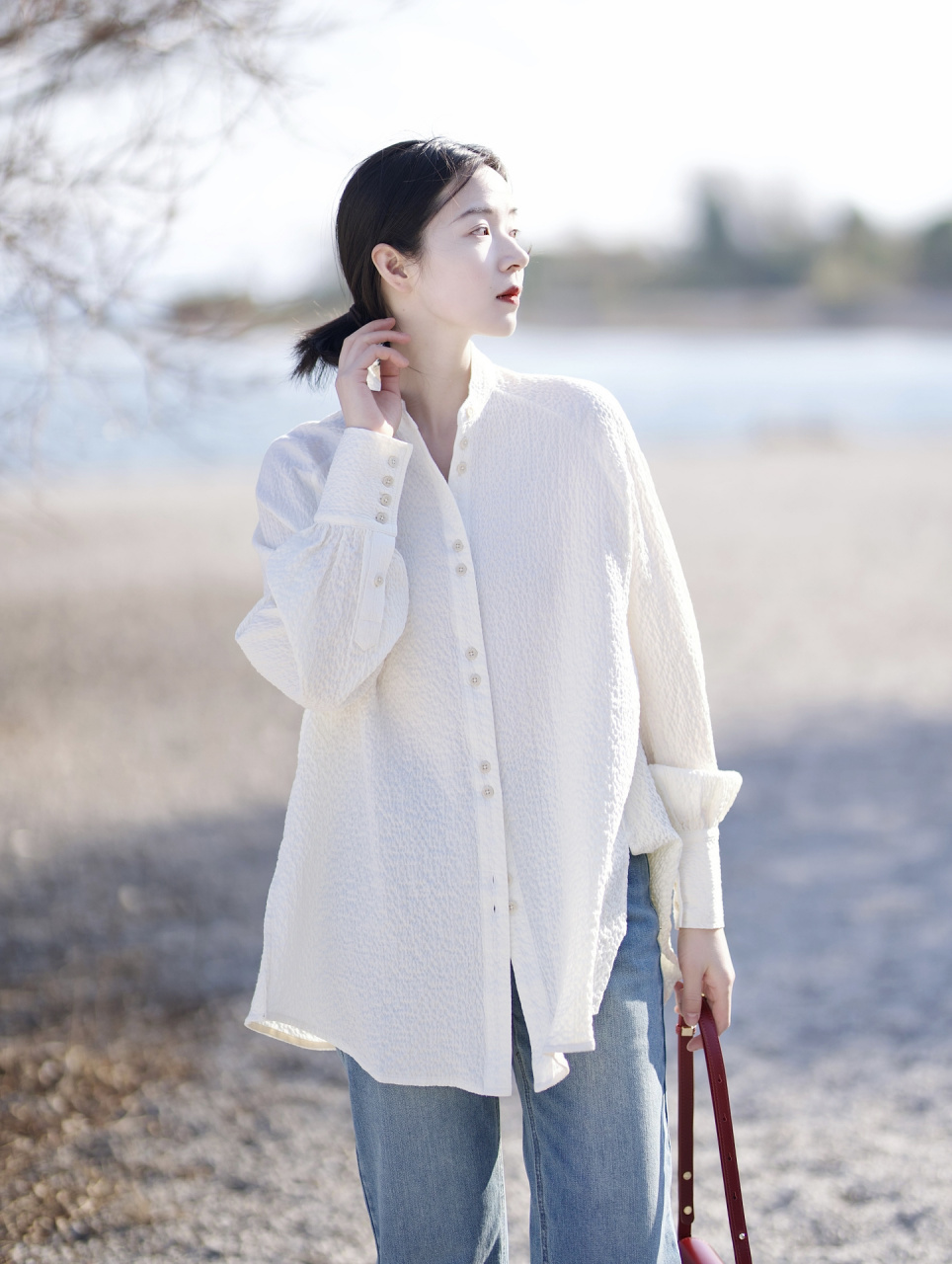 白蓝红搭配! 看到了高级感 干干净净就很好