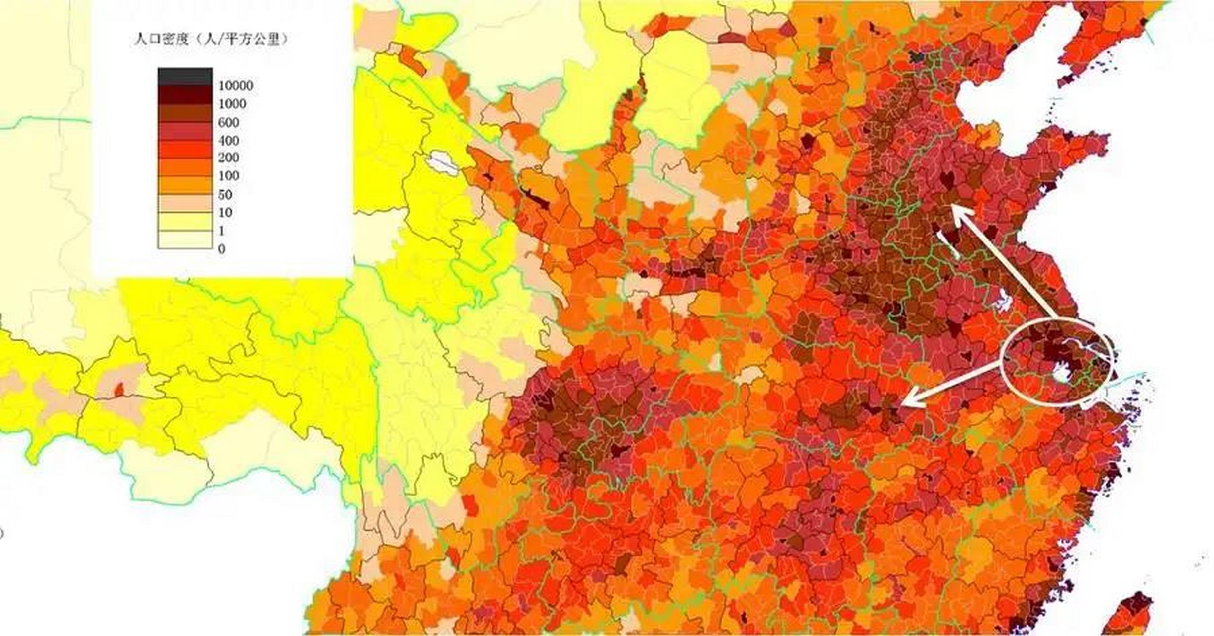 人口密度图图片