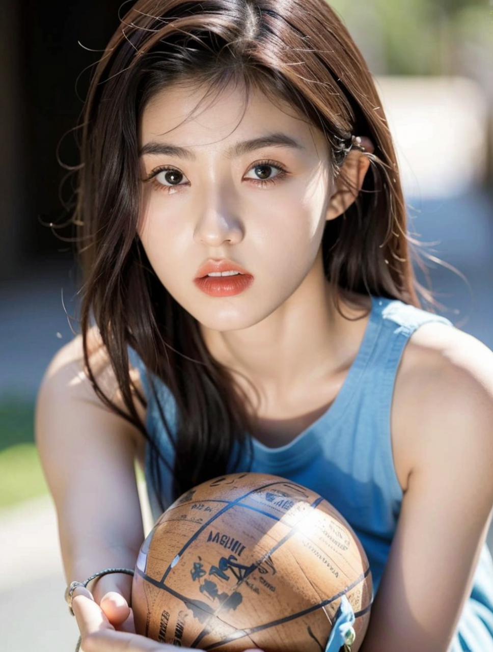 清新可人的美少女运动风人像写真#户外运动# #清纯甜美女孩# # #养眼