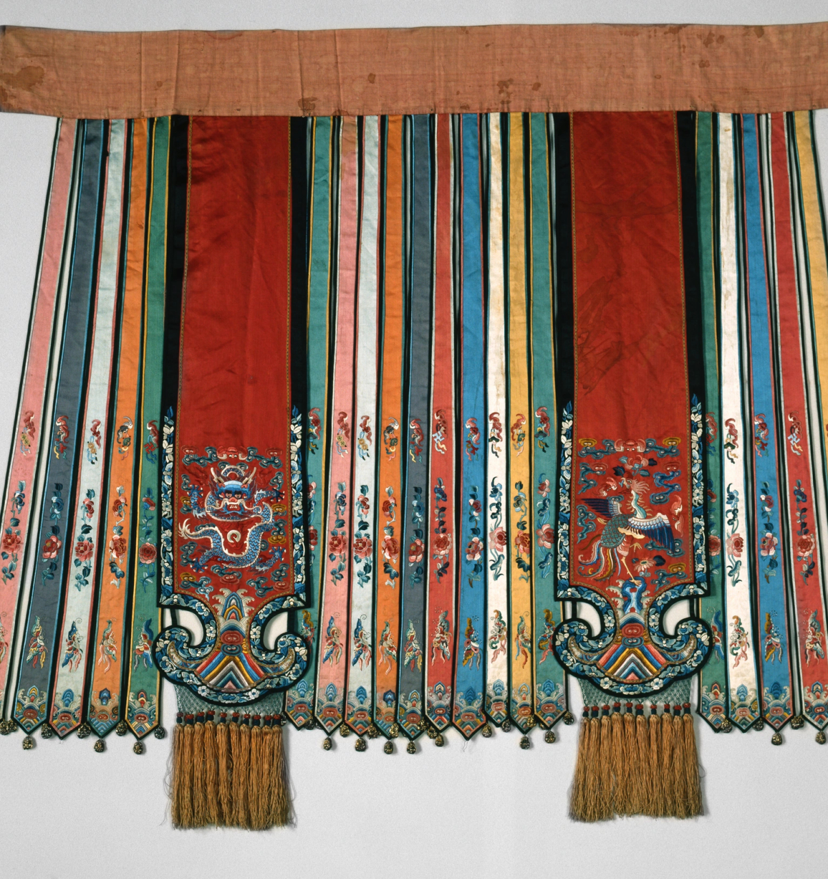 古代审美,清代凤尾裙上的龙凤纹  97凤尾裙:据清代李斗所著《扬州