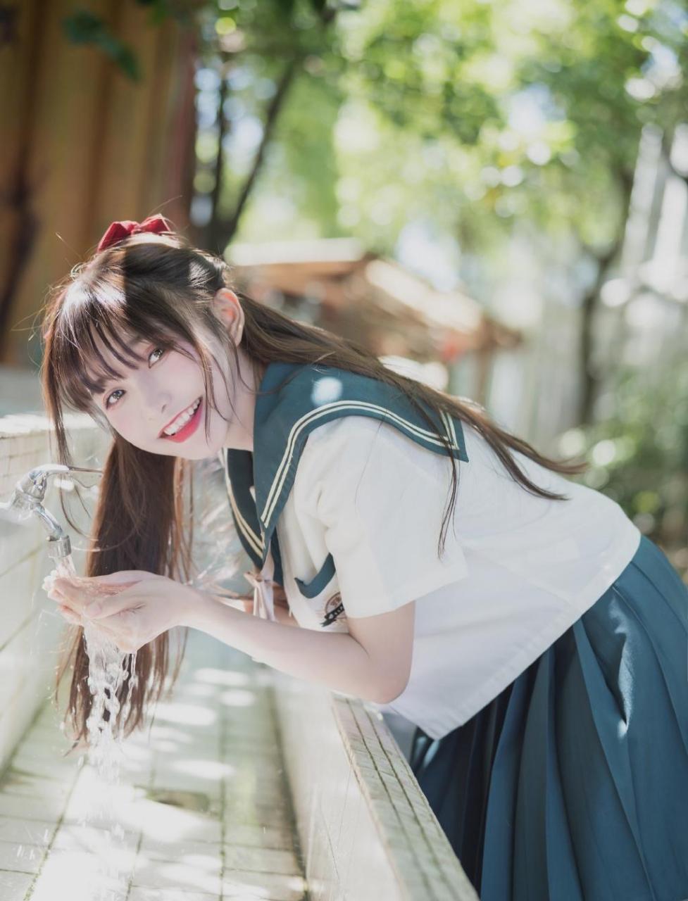 清新漂亮女孩的jk制服摄影