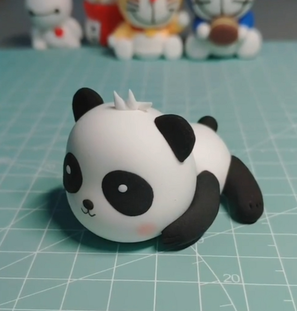 超简单的趴趴小熊猫,粘土教程
