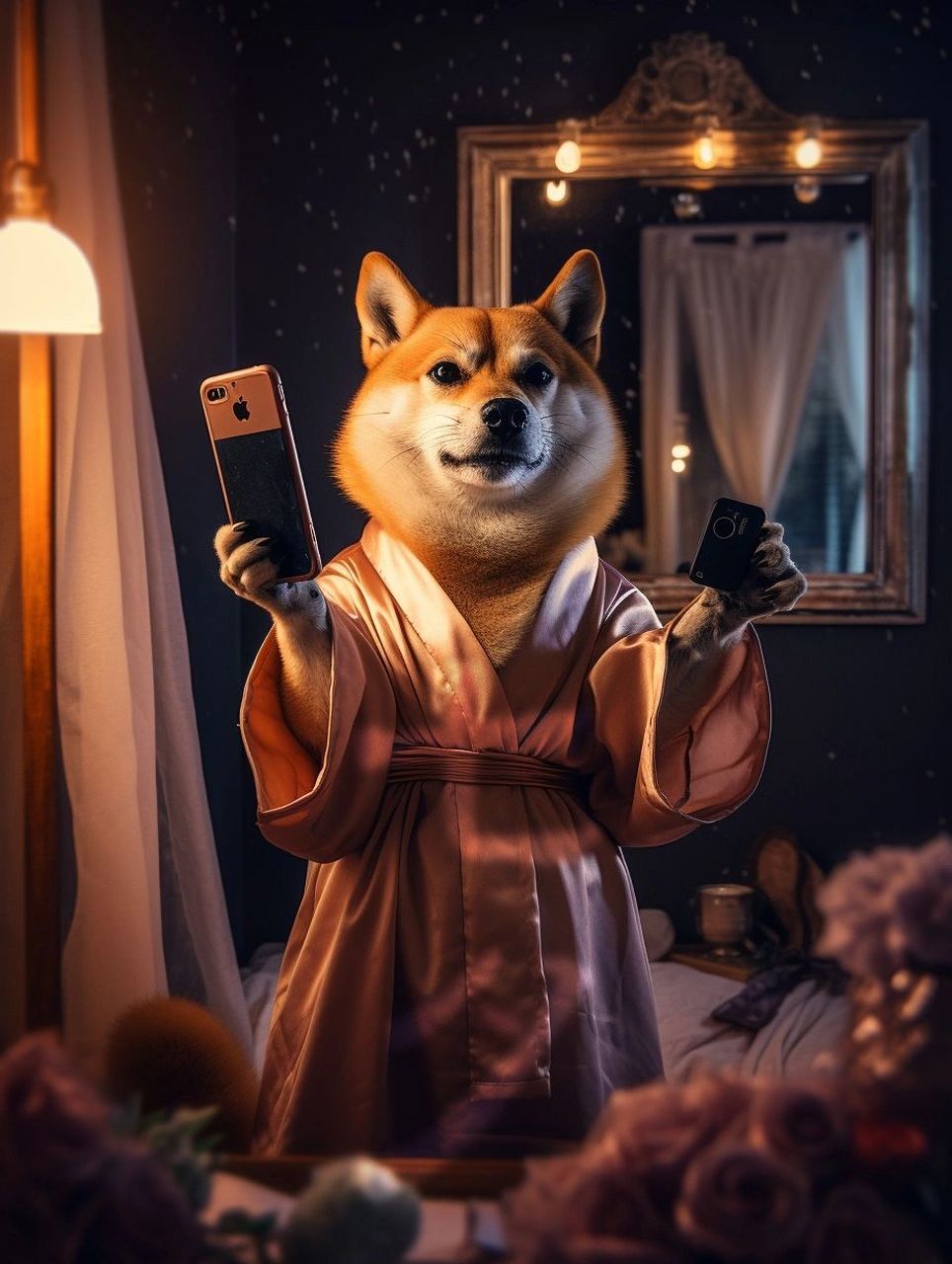 七夕|来自柴犬的孤独自拍   来说说:单身狗都是怎么过七夕的?