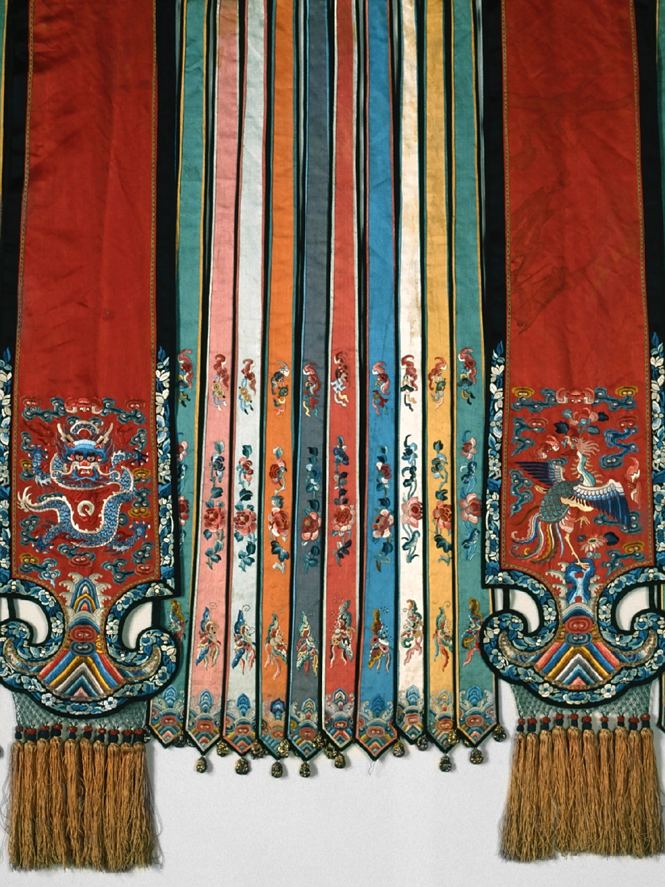 古代审美,清代凤尾裙上的龙凤纹  97凤尾裙:据清代李斗所著《扬州