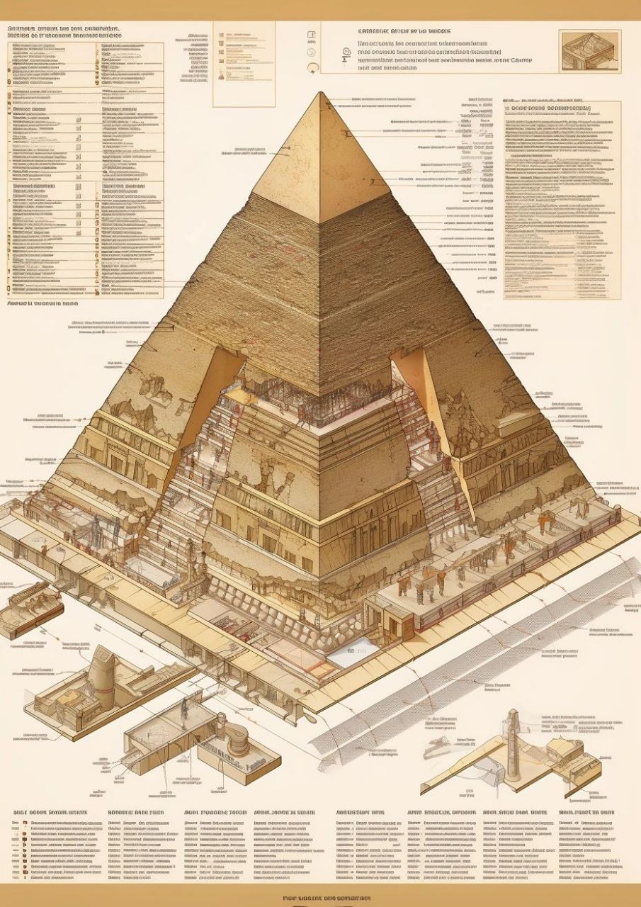 胡夫金字塔结构示意图图片
