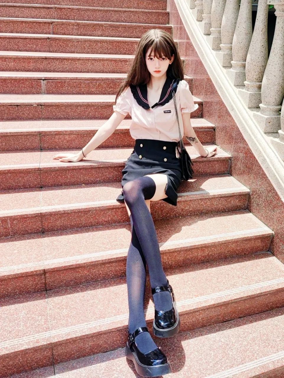 盈盈花盛处的jk小姐姐#jk元气少女# #jk美少女# #jk制服