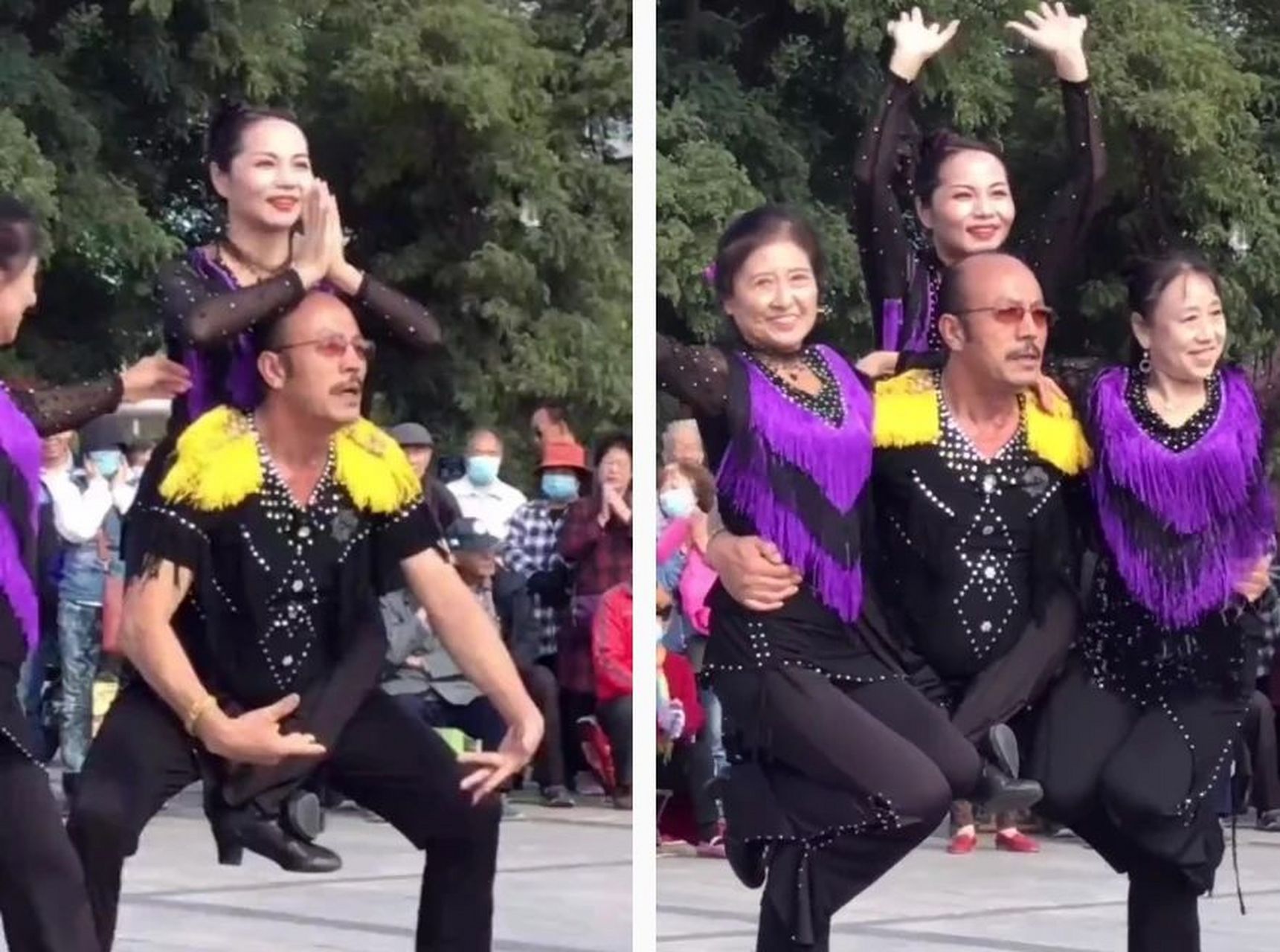 枯藤老树昏鸦,大爷挂着大妈,一会儿挂俩,一会儿挂仨[作揖]