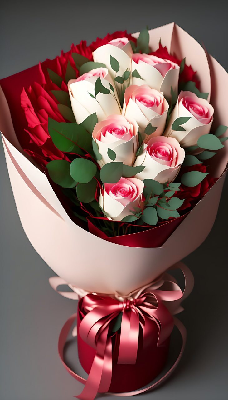 手捧玫瑰花  在静谧的晨曦中, 我握着一朵玫瑰, 这束鲜红的花儿, 在