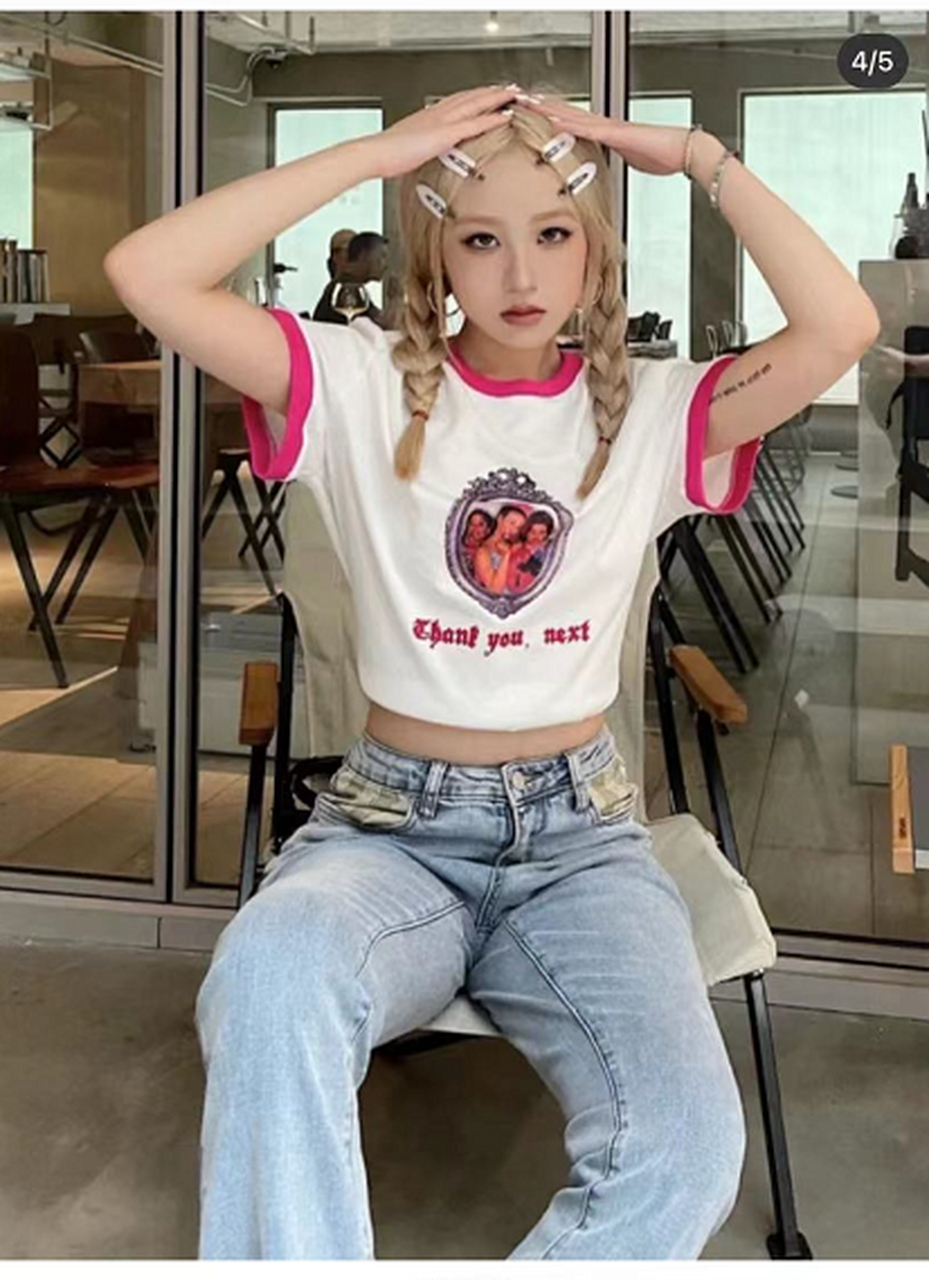 dpercent|pretty baby 今日份辣妹可爱拽,穿不腻的白tee牛仔裤,夏日出