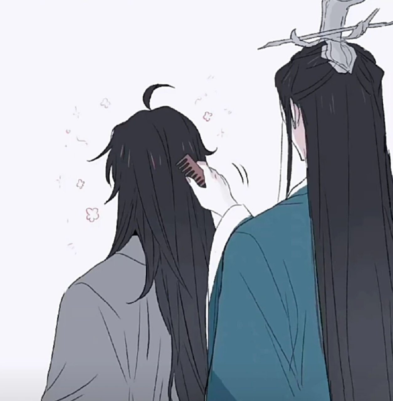 洛冰河:这是师尊给我梳的头!	沈清秋:冰河!回来!