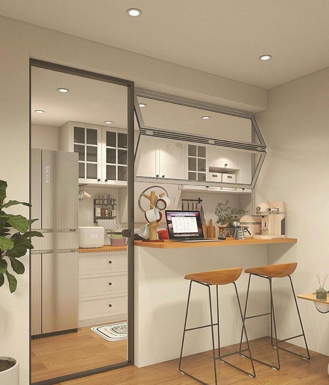半开放厨房|精致小户型就这么安排 [加油啊]小厨房,小吧台,小小的二人
