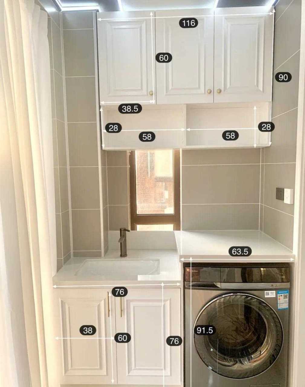 (附柜子尺寸) 当初买房,一眼就喜欢上了这个双阳台,可以说是为了这个