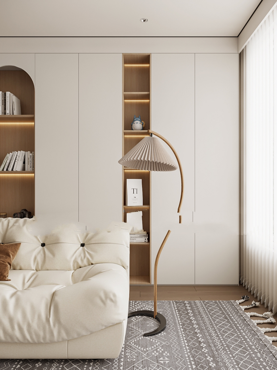 满墙书柜,收纳柜～客厅满墙书柜～全屋定制97	" 经常会有比较宽敞的