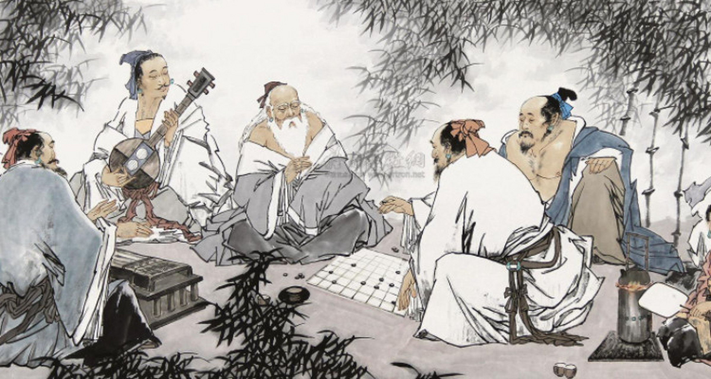 竹林七贤是指哪七个人  竹林七贤是指中国魏晋时期的七位学者,他们