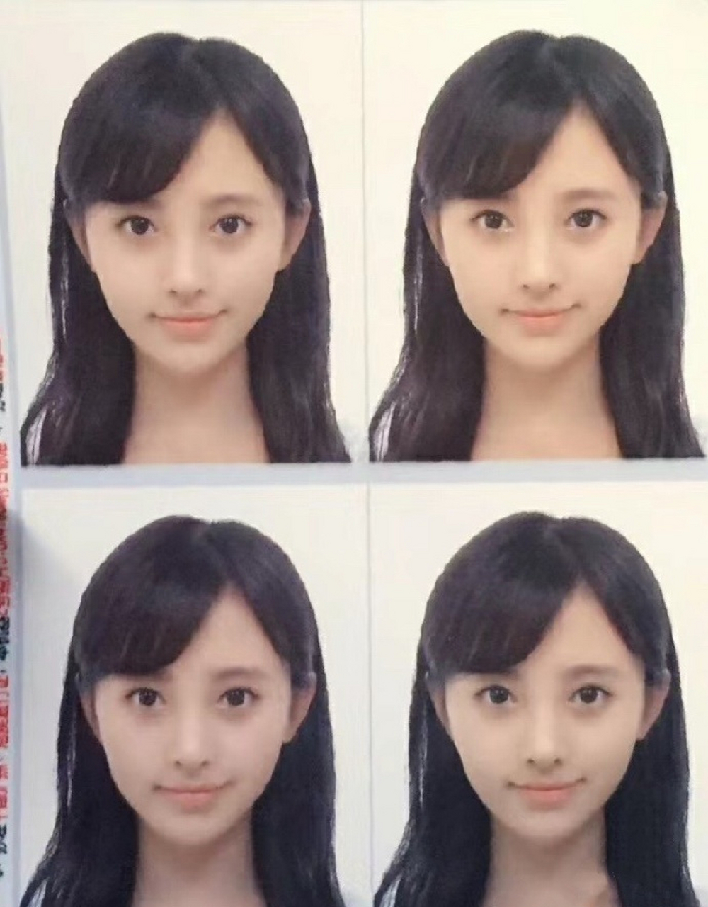 鞠婧祎早期证件照,清纯美丽