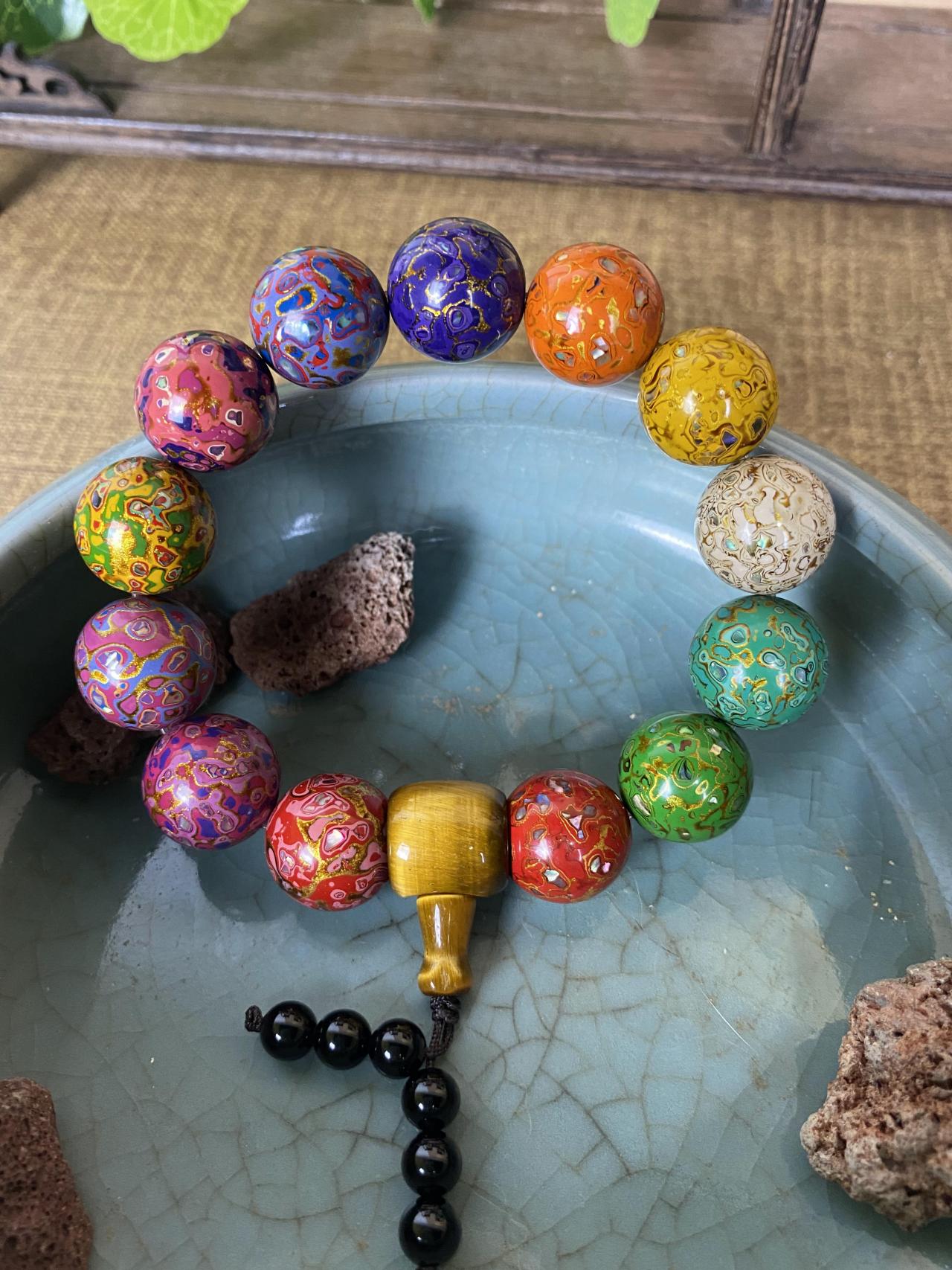 雍和宫天花板!十全十美大漆珠手串细节图 #手串# #雍和宫手串# #大漆