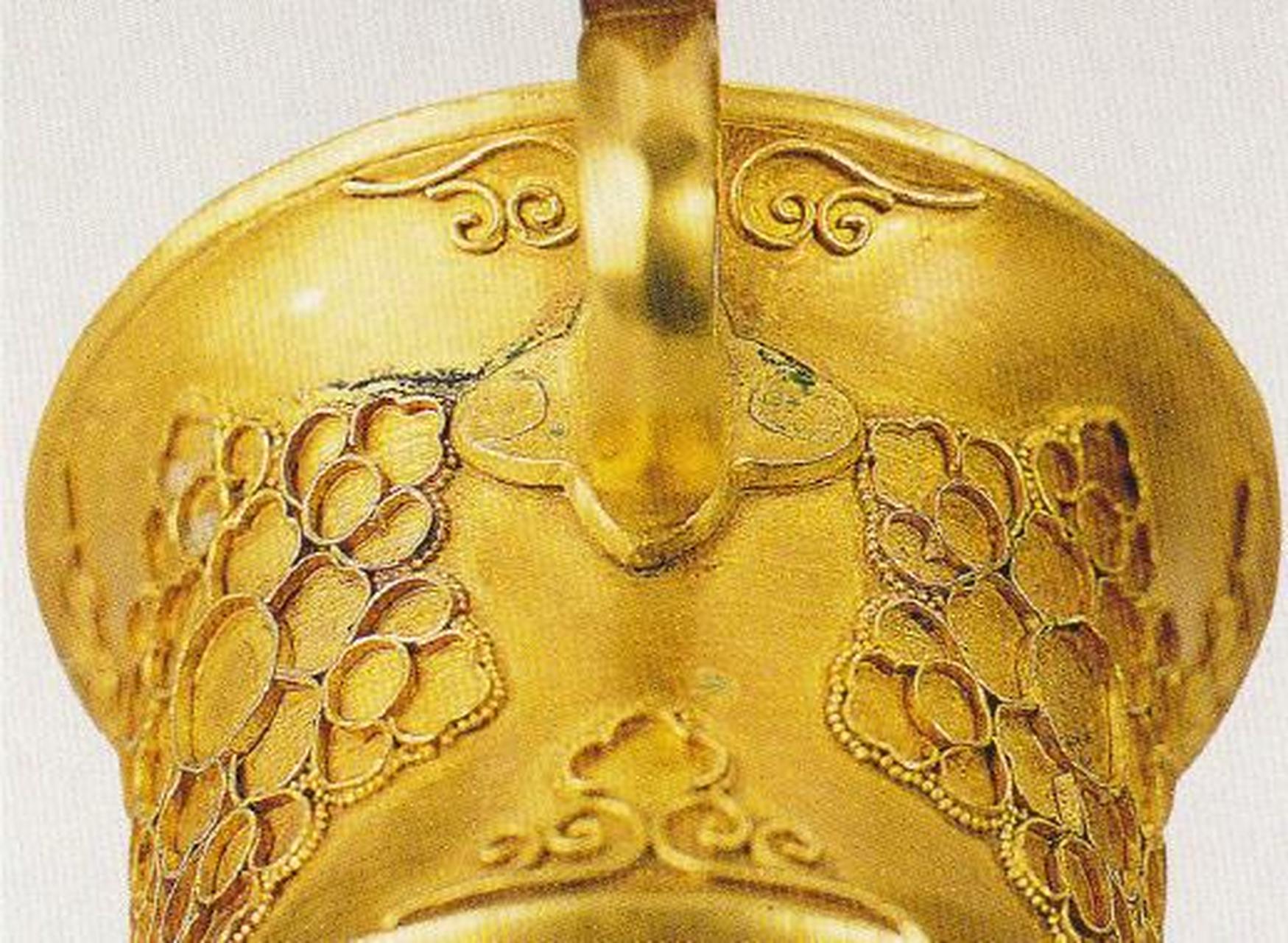 【金筐宝钿团花纹金杯】怪不得葛老找不到这个金杯,它跑到妖猫传中去