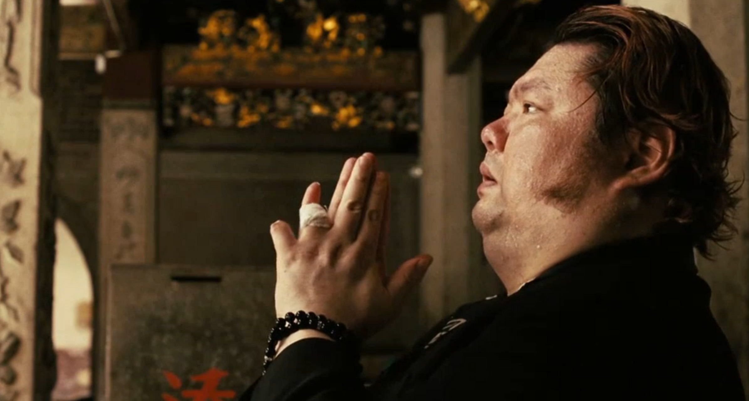 男主:阿杰,你罪孽深重,消消业了.  提问,这是哪部电影中谁的台词?