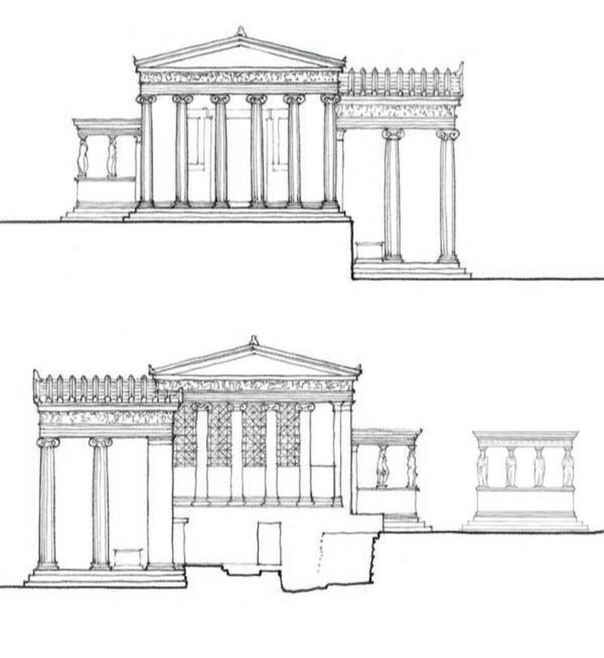 雅典卫城总平面图手绘图片