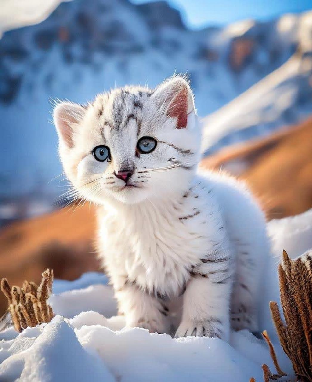 可爱的雪豹宝宝[左捂脸]