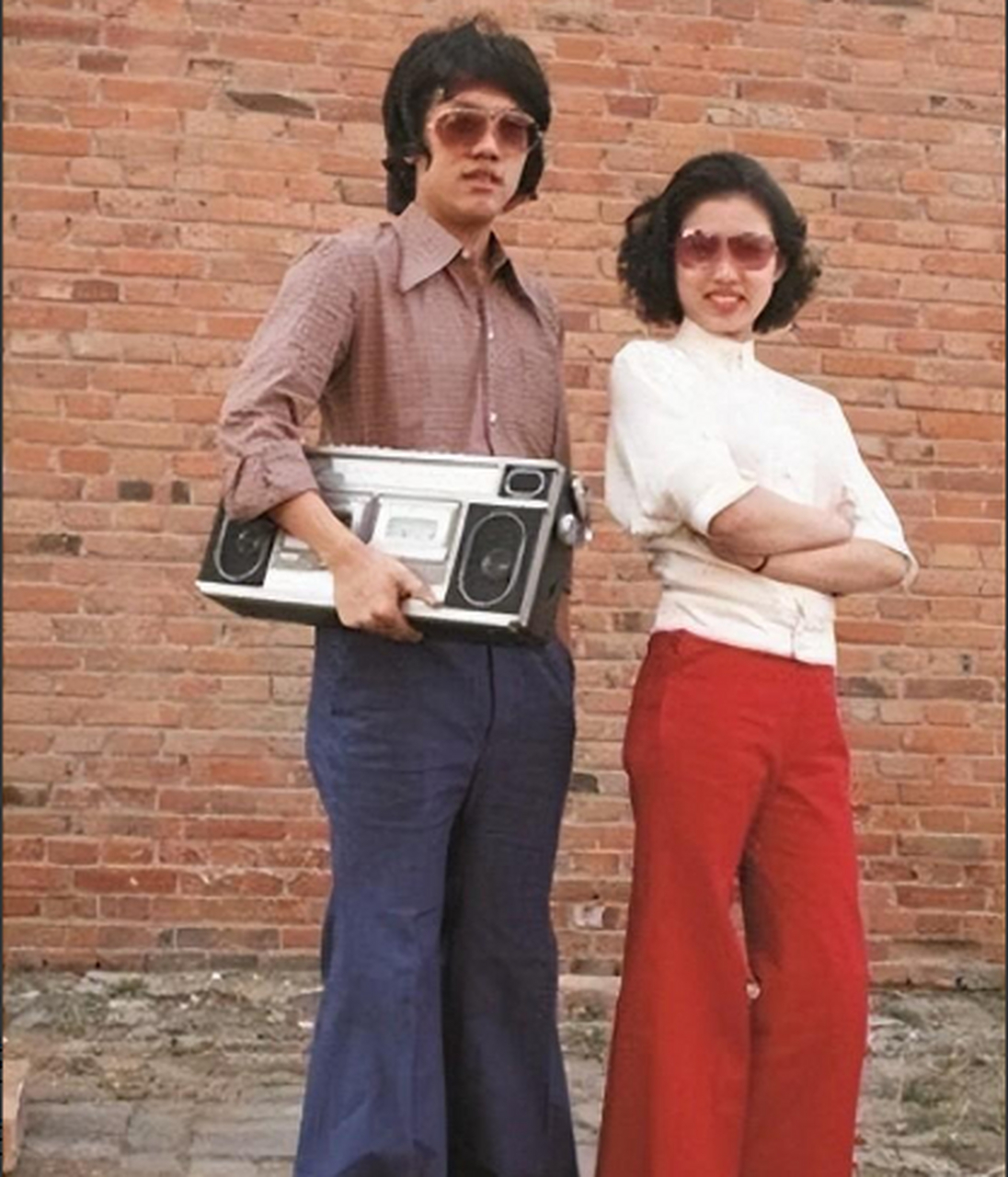 80年代的时髦男女照片图片