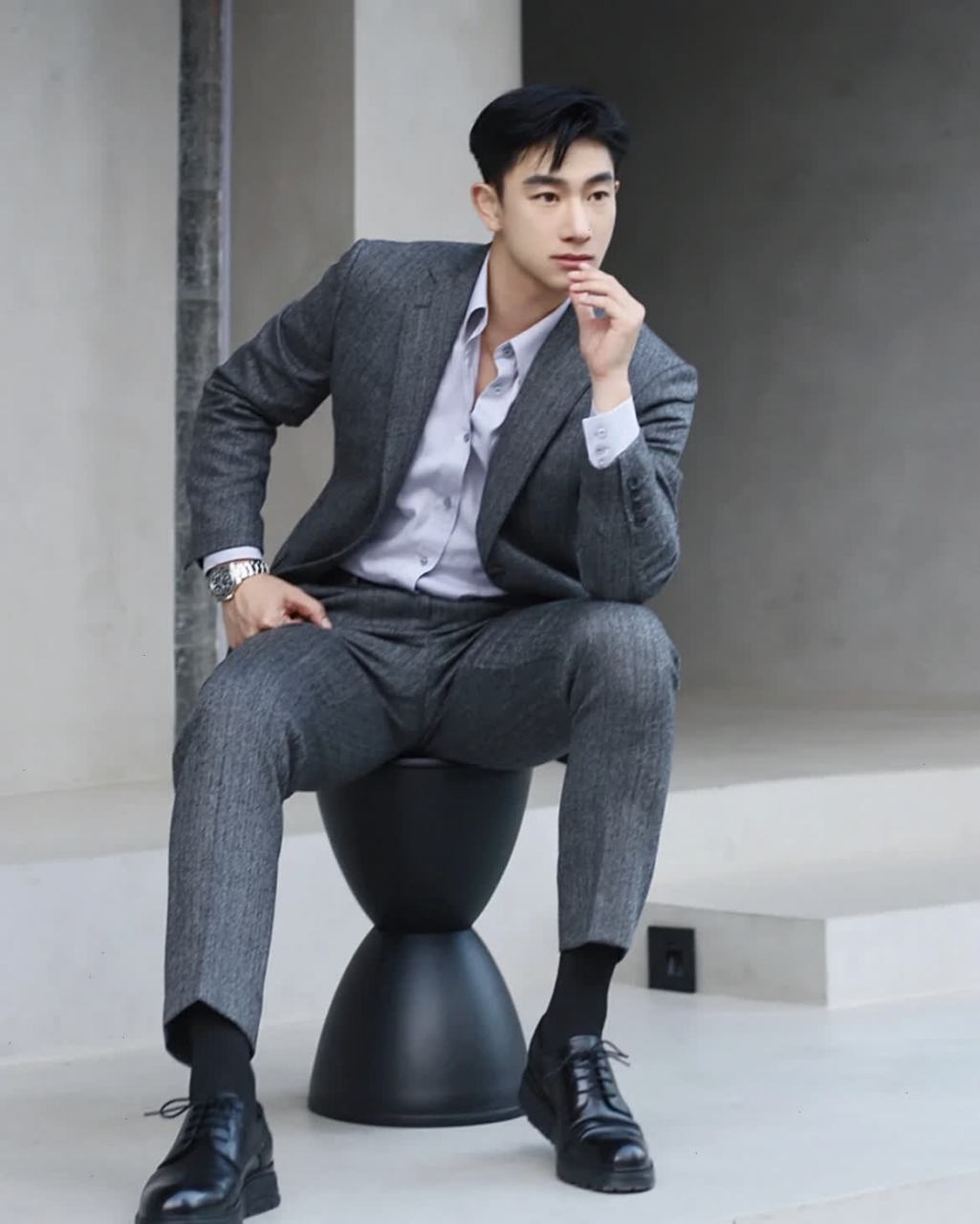 不知道男生穿上西装后看起来有多迷人#时尚穿搭