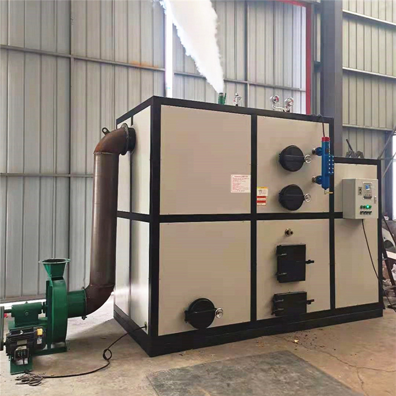 1吨生物质蒸汽发生器试机实拍