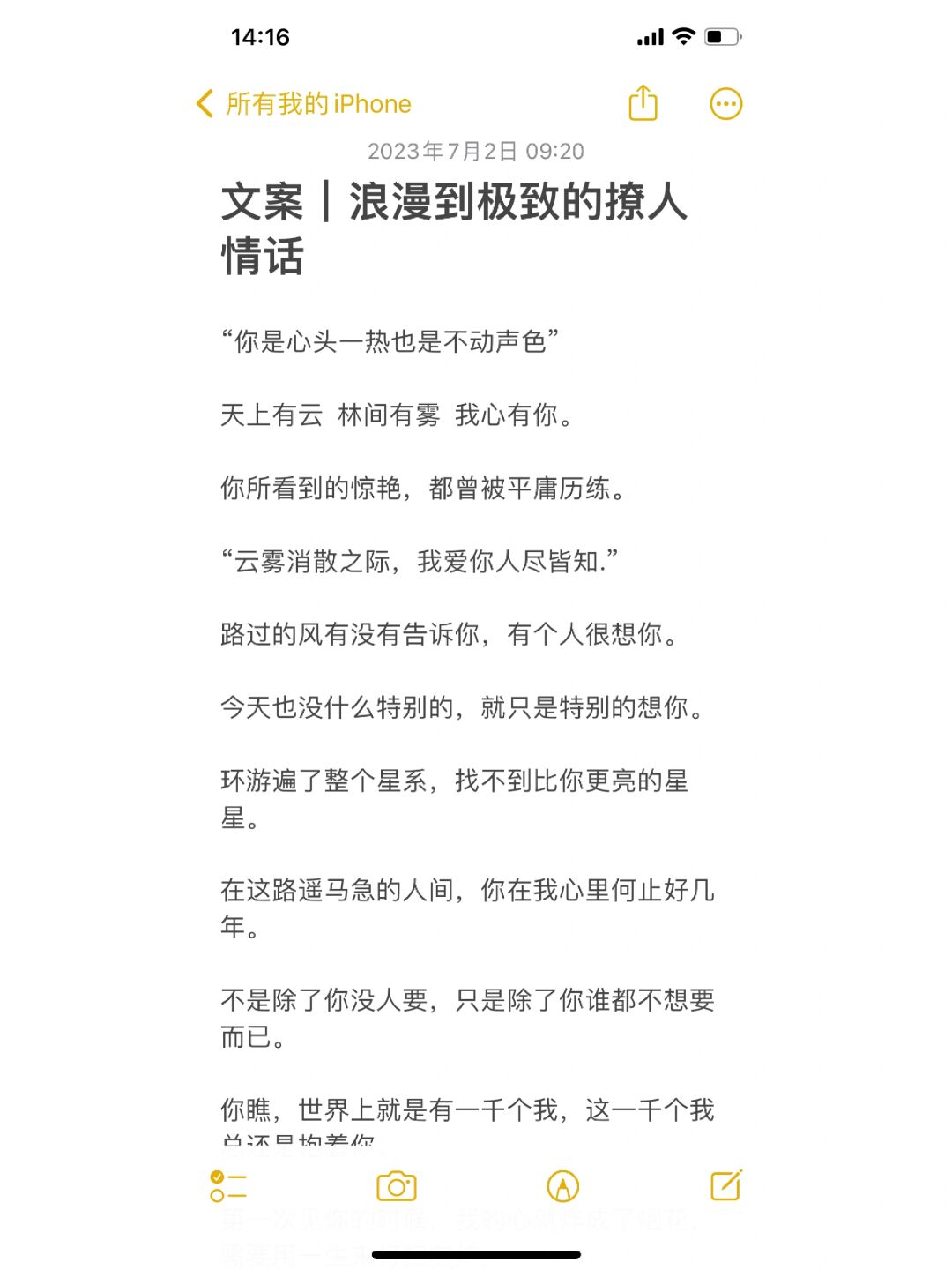 文案浪漫到极致的撩人情话 我喜欢你,漫山遍野的喜欢.