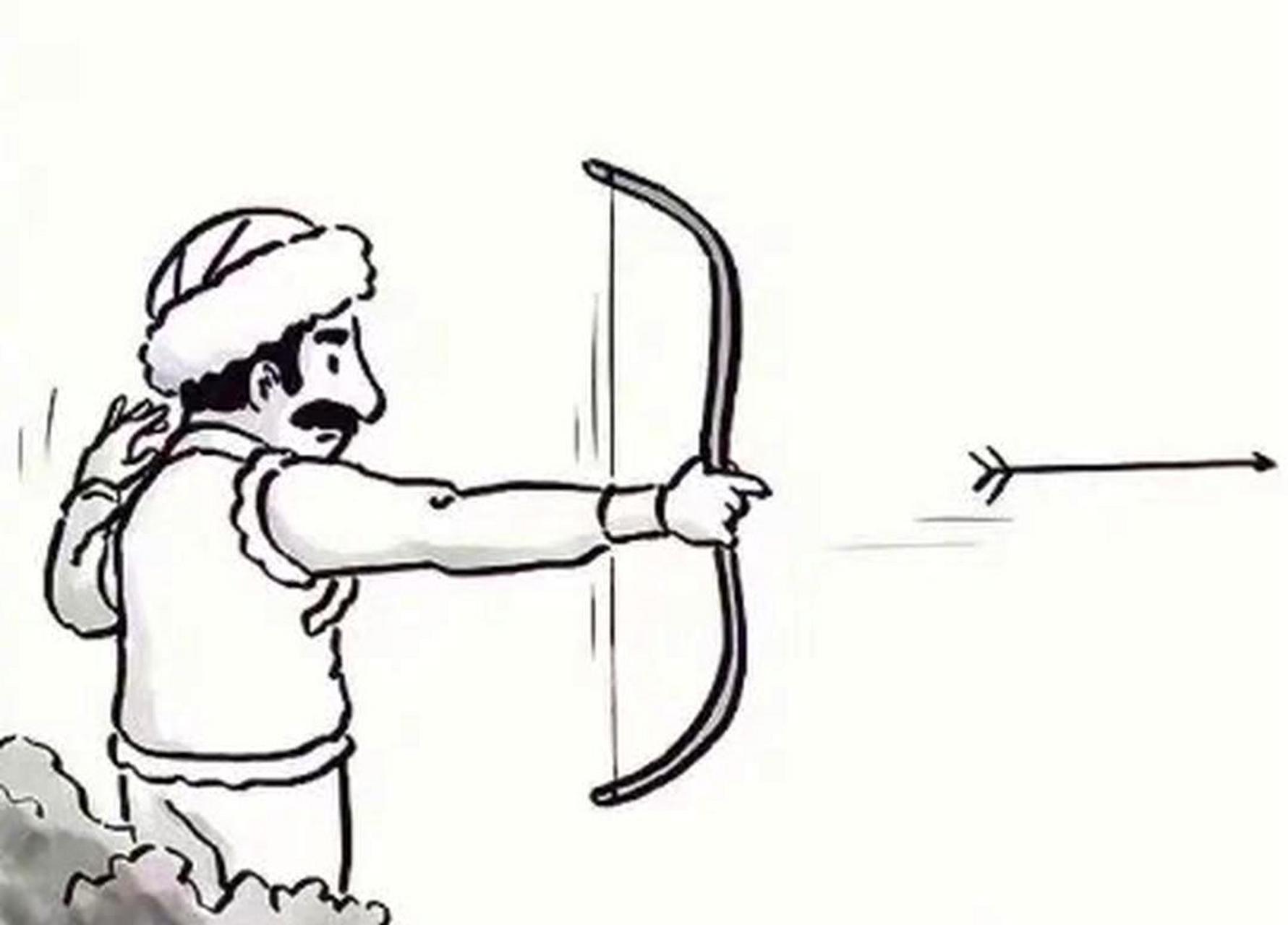 猎人的箭术高超,只是视力不佳.