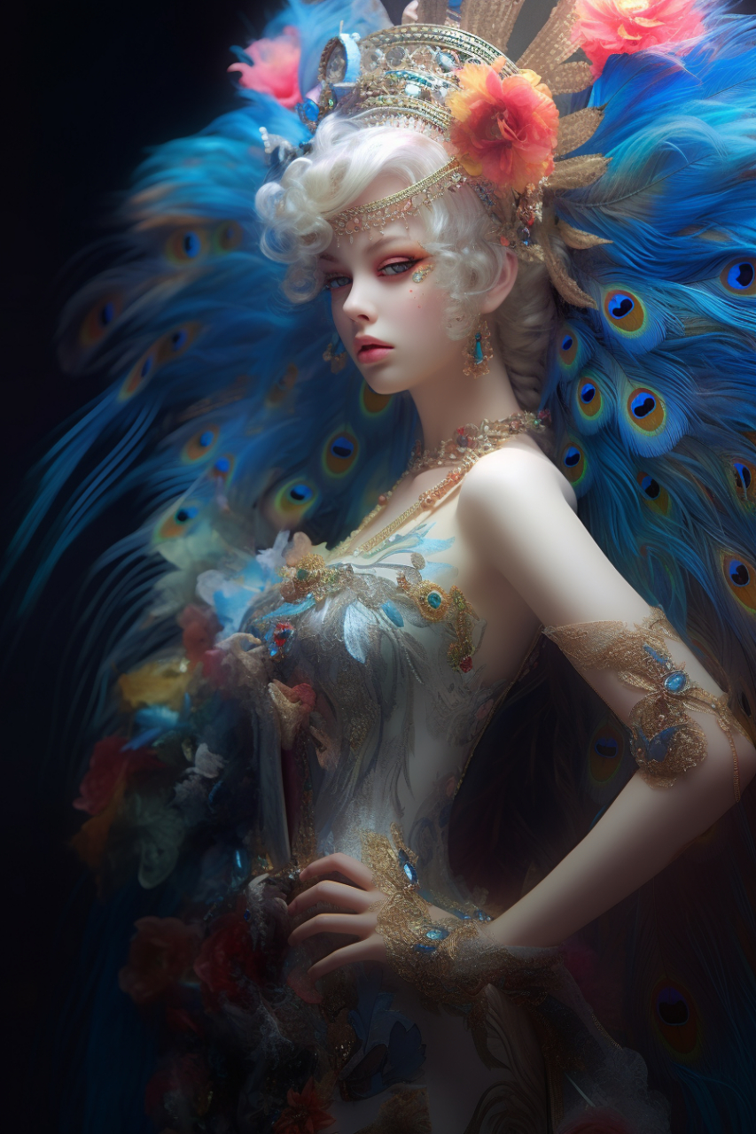 请称呼我为孔雀女王吧!#ai美女